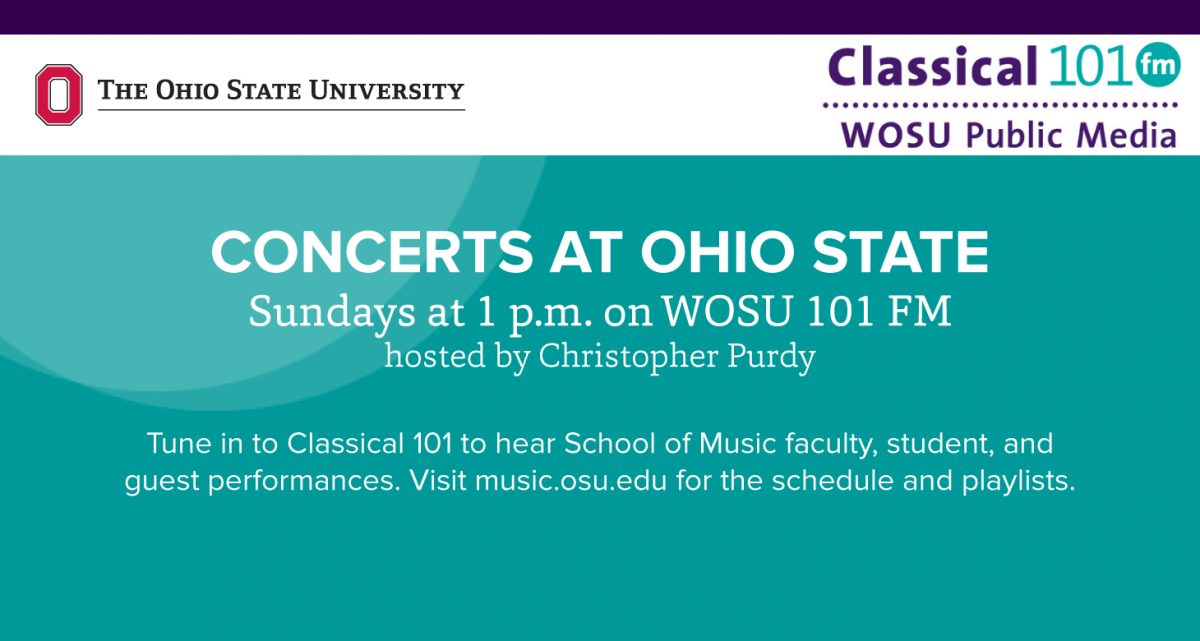 image of the Concerts at Ohio State on WOSU FM sign